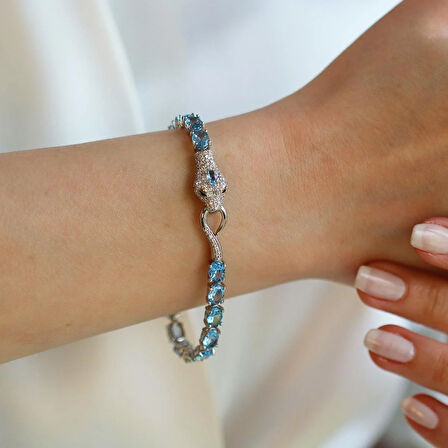 Sky Red Colleciton Serpent Creatif Gümüş Bileklik