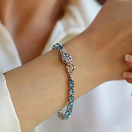 Sky Red Colleciton Serpent Creatif Gümüş Bileklik