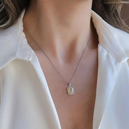 Sitrin Icecut Taşlı Gümüş Set