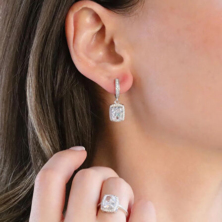 Icecut Taşlı Gümüş Set