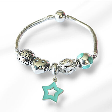 Princess Stars Charm Çelik Bileklik