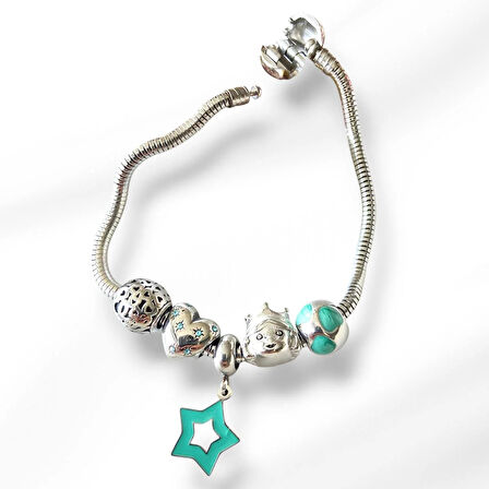 Princess Stars Charm Çelik Bileklik