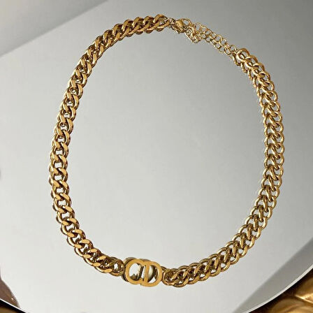 CD Gurmet Gold Çelik Kolye 