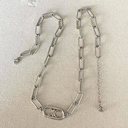 Trend Kolye Küpe Çelik Kombin