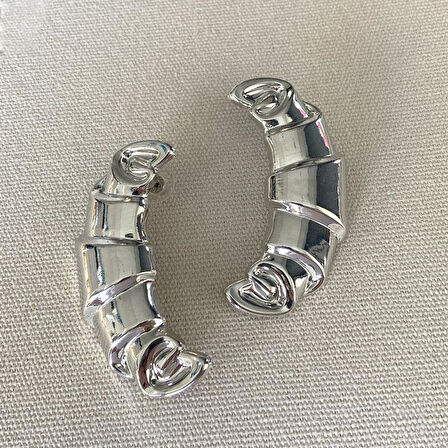 Kruvasan Çelik Küpe