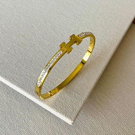 2'li Kelepçe Gold Kolye Set