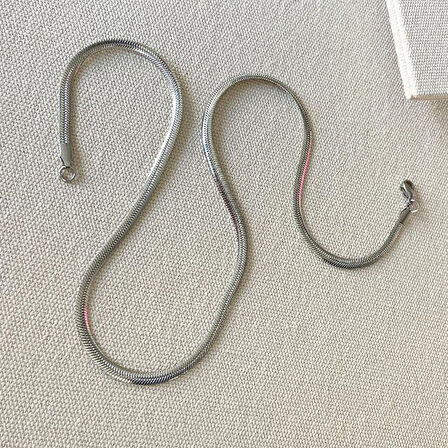 Kaplan Taşlı Trend İkili Çelik Kolye 