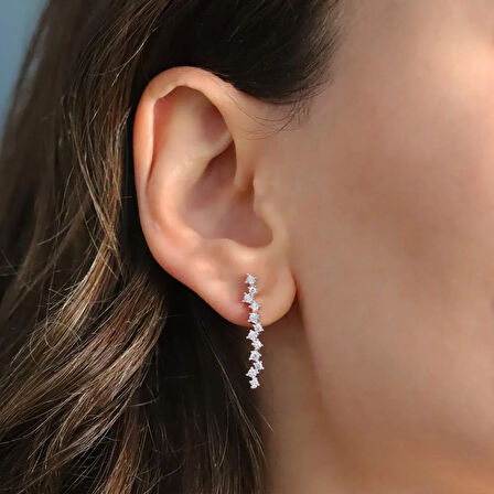 Zirkon Taşlı Zarif 925 Ayar Gümüş Set 