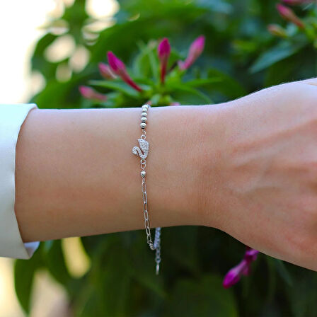 Kuğu Trend Gümüş Bileklik