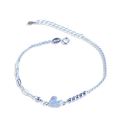 Kuğu Trend Gümüş Bileklik