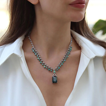 Aleksandrit Işıltısı Gümüş Gerdanlık