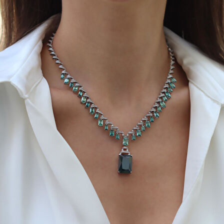 Aleksandrit Işıltısı Gümüş Gerdanlık