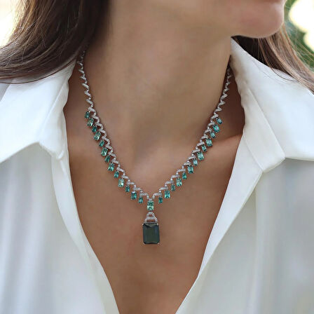 Aleksandrit Işıltısı Gümüş Gerdanlık