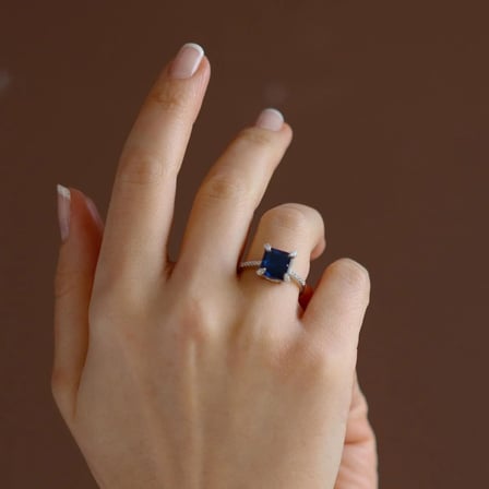 Creatif Safir Taşlı Red Collection Gümüş Yüzük