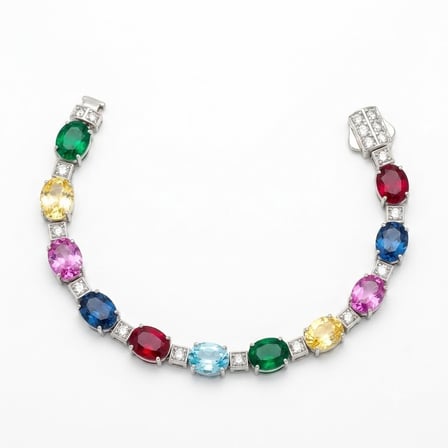 Swarovski Cubic Taşlı Gümüş Bileklik