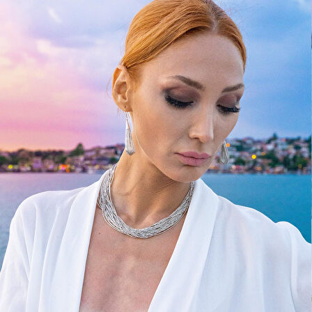 Flamenko Modeli Gümüş Set