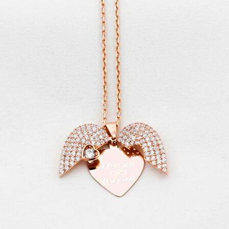 Kalp Tektaş Model Açılır Kapanır Gümüş Kolye