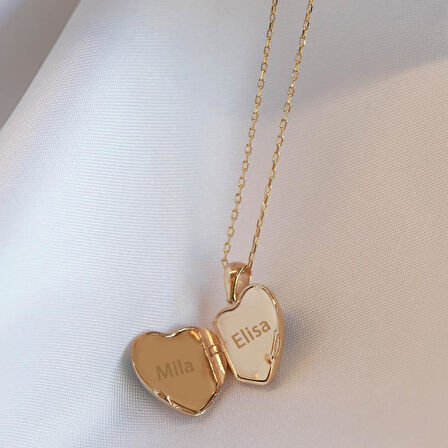 Nazar Boncuklu Gold Kaplama Açılır Kapanır İsim Yazılabilen Gümüş Kolye