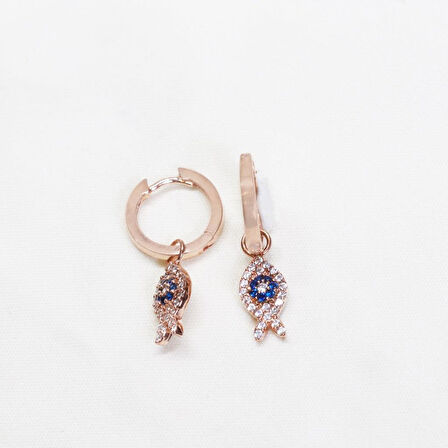 Apm Monoca Balık Rose Gold Kaplama Gümüş Küpe