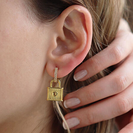 Kilit Gümüş Küpe