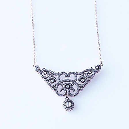 Elmas Montür Rose Gold Kaplama Gümüş Gerdanlık