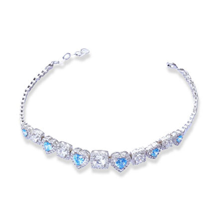 Kalp Sevgili Gümüş Bileklik