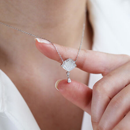 Sedef İstiridye Gümüş Kolye