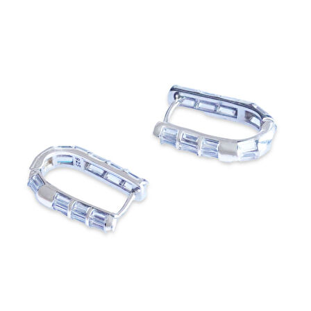 Baget Halka Gümüş Küpe