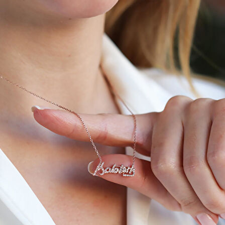 Atatürk İmzalı Rose Gold Kaplama Gümüş Kolye