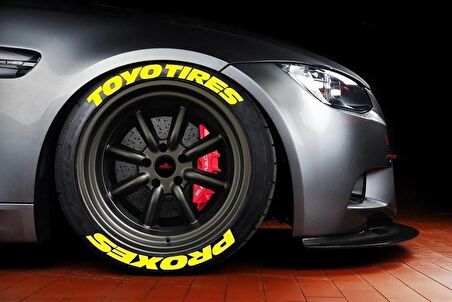 Toyo Tires Proxes Sarı Kalıcı Lastik Yazısı Toyo Tires Proxes Sticker 4 Kit