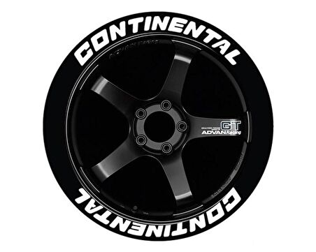 Continental Beyaz Kalıcı Lastik Yazısı Continental Sticker 8 Kit Büyük Boy