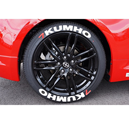 Kumho Beyaz Kalıcı Lastik Yazısı Kumho Sticker 8 Kit Büyük Boy