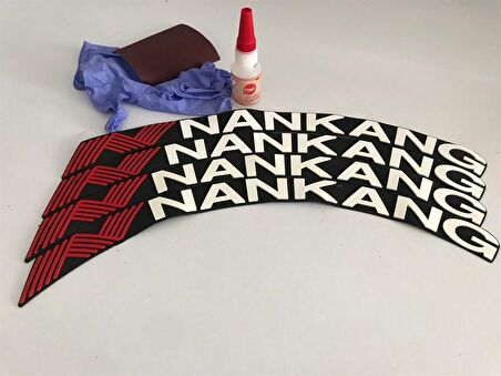 Nankang Beyaz Kalıcı Lastik Yazısı Nankang Sticker 8 Kit Büyük Boy