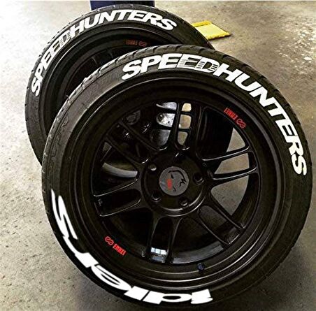 SpeedHunters İdlers Beyaz Kalıcı Lastik Yazısı SpeedHunters İdlers Sticker 8 Kit Büyük Boy