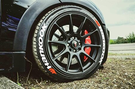 Hankook Beyaz Kalıcı Lastik Yazısı Hankook Sticker 8 Kİt