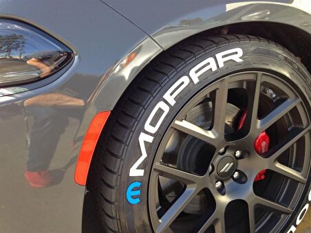 Mopar Beyaz Kalıcı Lastik Yazısı Mopar Sticker 4 Kit