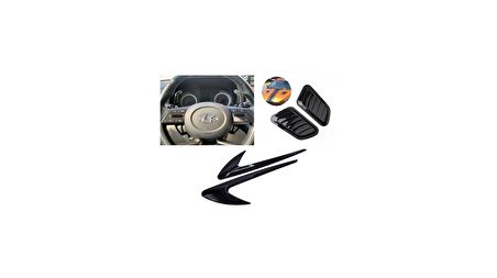 3LÜ ÜRÜN SİYAH F1, ÇAMURLUK VENTİ, KAPUT ÜSTÜ HAVALANDIRMA VENTİ