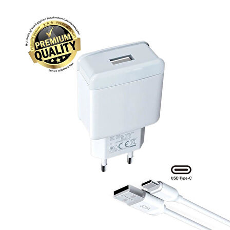 OMİX X600 ve X600 NFC Uyumlu 3.4A 18W Hızlı Şarj Aleti Set Qualcomm Quick Charge USB To Tupe-C Cable