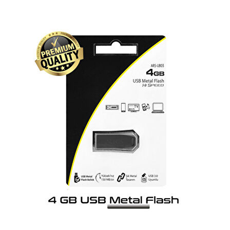 USB 3.0 Flash Bellek Data Transfer Metal Kasa Garantili 4 GB