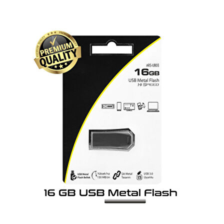 USB 3.0 Flash Bellek Data Transfer Metal Kasa Garantili 16GB