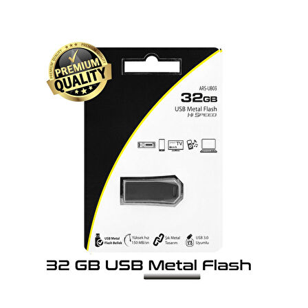 USB 3.0 Flash Bellek Data Transfer Metal Kasa Garantili 32GB