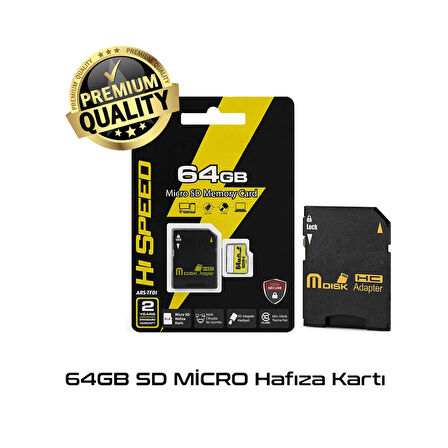 64GB MICRO SD HAFIZA KARTI Micro SD Hafıza Kartı Memory Card/64GB