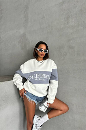 Kadın bisiklet yaka california sweat DPNBG038 