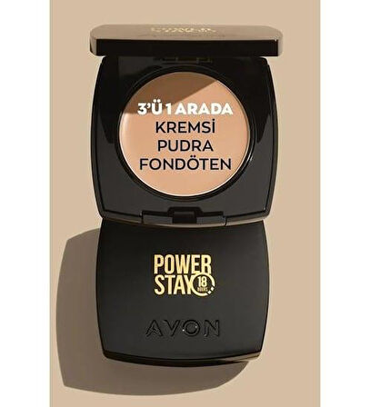 Avon Power Stay Kremsi Pudra Fondöten 310N Medium Beige