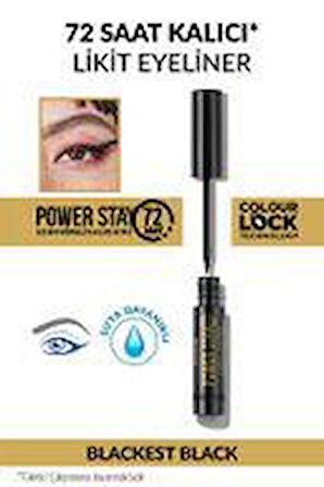 Avon Power Stay 72 Saat Kalıcı Likit Eyeliner Blackest Black