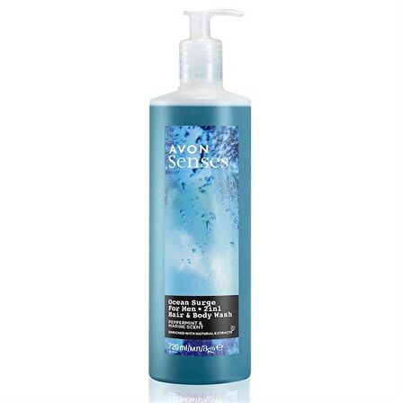 Avon Senses Ocean Surge Erkekler İçin 2'si 1 Arada Saç ve Vücut Şampuanı 720ml