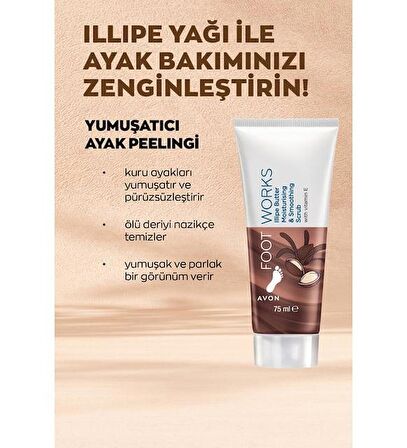Avon Foot Works Illipe Butter Nemlendirici Ve Pürüzsüzleştirici Ayak Kremi 75 Ml