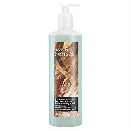 Avon Senses Extreme Limits Erkekler İçin 2'si 1 Arada Saç ve Vücut Şampuanı 720ml