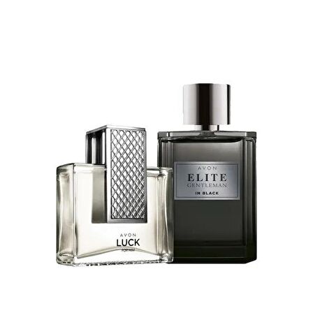 Avon Luck ve Elite Gentleman in Black Erkek Parfüm 75 ml Seti