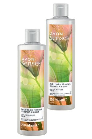 Avon Senses Delicate Moment Elma ve Müge Kokulu Krem Duş Jeli 250 ml 2'li Set